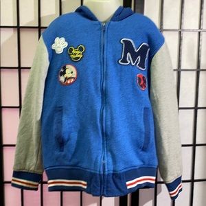 Disney Mickey Mouse Hooded Jacket Size 7/8